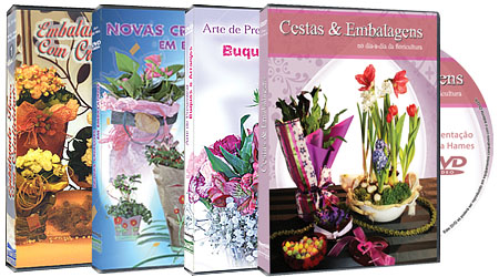 Cestas e Embalagens + Arte de Presentear - Buqu�s e Arranjos + Novas Cria��es em Embalagens + Embalando Flores com Criatividade