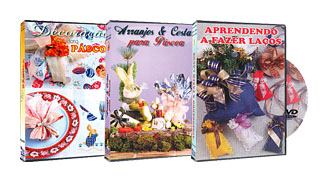 Aprendendo a fazer La�os + Arranjos e Cestas para P�scoa + Decora��o para P�scoa