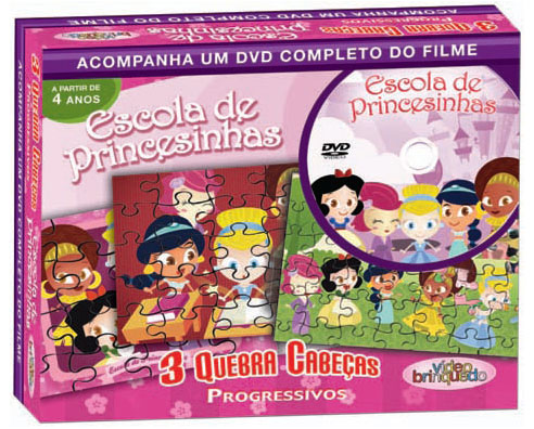 Kit 3 DVDs Escola de Princesinhas (Usado)